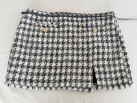 Mini jupe Bershka - L - Noir - pied-de-poule tweed