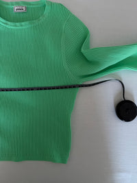 Crop top Pimkie - Xs - Vert - maille côtelée