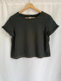 Top broderie anglaise R essentiel - 42 - vert