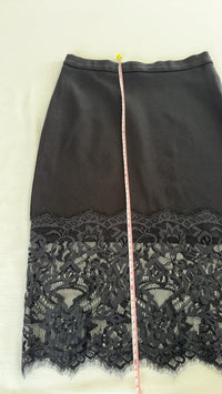 Jupe mi-longue Zara - S - Noir - dentelle