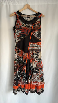 Robe Pause Café - M - Noir et Orange -