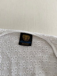 Gilet Lanamoden - M - Blanc - maille ajourée