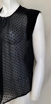 Blouse Mango - M - Noir - Plumetis