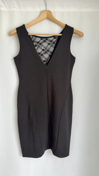 Robe de soirée courte dentelle - M - Noir