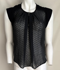 Blouse Mango - M - Noir - Plumetis