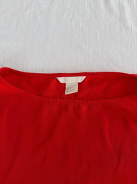Blouse H&m - 36 - rouge - manches à volants