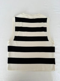 Débardeur en maille Zara - M - Blanc/noir
