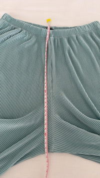 Pantalon large plissé Zara - S - Vert