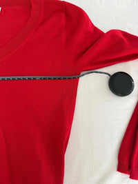 Pull col V Morgan - Xs - rouge - dos lacé