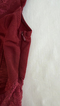 Robe Jennyfer - M - Bordeaux - dentelle