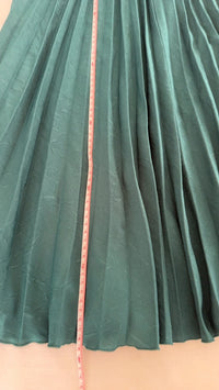Jupe midi plissée Mango - Xs - Vert foncé