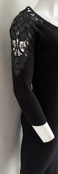 Robe Casual N2 - M - Noir - Épaules Dentelle