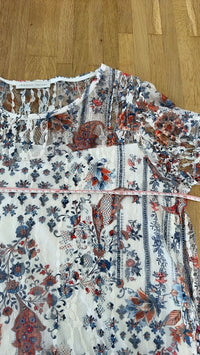 Blouse femme Armand Thiery 40 blanc imprimé fleuri