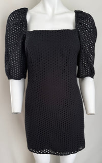 Robe Casual H&m - 38 - Noir - Broderie Anglaise