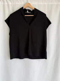 Top H&m - L - Noir - sans manches col V
