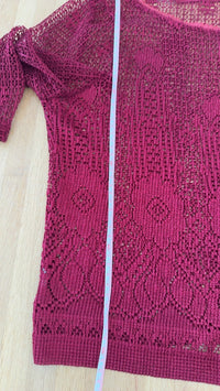 Cardigan femme bordeaux Xl