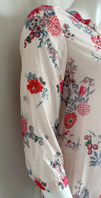 Blouse ¾ Bréal - 40 - rose pâle Et Rouge -