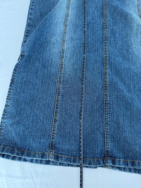Jupe milongue bleue 42 fendue style denim