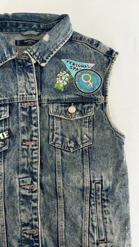Gilet en jean Mango - Xxs - Bleu