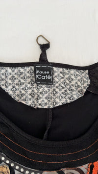 Robe Pause Café - M - Noir et Orange -