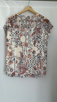 Blouse femme Armand Thiery 40 blanc imprimé fleuri