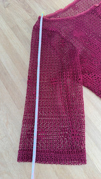 Cardigan femme bordeaux Xl