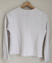 Gilet Lanamoden - M - Blanc - maille ajourée