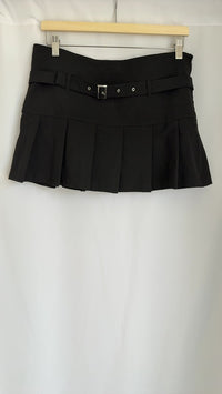 Mini jupe plissée Bershka - L - Noir -
