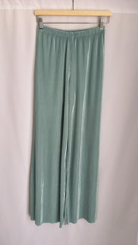 Pantalon large plissé Zara - S - Vert