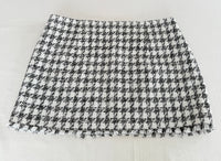 Mini jupe Bershka - L - Noir - pied-de-poule tweed