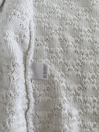 Gilet Lanamoden - M - Blanc - maille ajourée