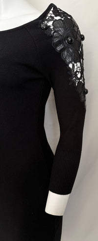 Robe Casual N2 - M - Noir - Épaules Dentelle