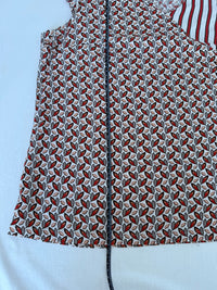 Blouse Christine Laure - 44 - Rouge et Crème -