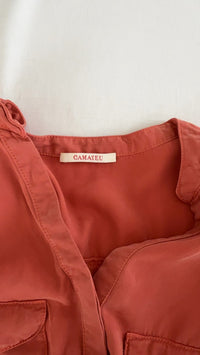Robe chemise Camaïeu - M - Corail -