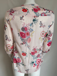 Blouse ¾ Bréal - 40 - rose pâle Et Rouge -