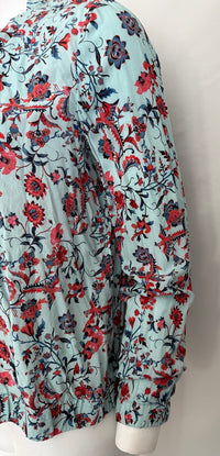 Veste Chemise Cache Cache - M - Bleu Clair - Fleurs