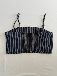 Crop top Pull&bear - M - Marine à rayures