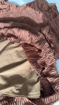 Robe longue plissée Dazy - M - Marron