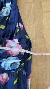 Robe midi Infinitif en soie - Fr 44 - Bleu - Fleurs