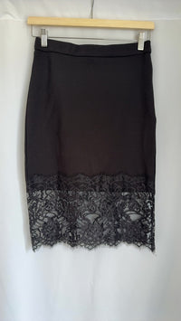Jupe mi-longue Zara - S - Noir - dentelle