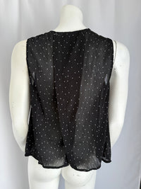 Top sans manches Mango - M - Noir - à pois