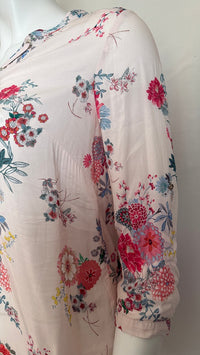 Blouse ¾ Bréal - 40 - rose pâle Et Rouge -