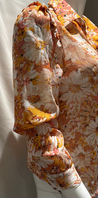 Chemise Lovie & Co - M - Orange - Fleurie