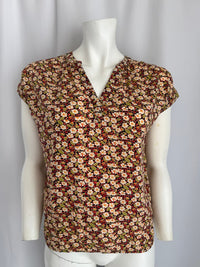 Blouse Esprit - 36 - Noir - Fleurs Multicolores