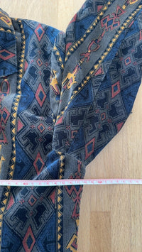 Blazer vintage sarah b. - Fr 40 - marron - motif géométrique