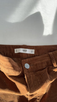 Pantalon velours côtelé Mango - 38 - Marron