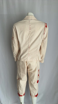 Ensemble tailleur pantalon Upc't - Fr 42 - Blanc/rouge