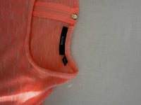 Pull Kiabi - M - Corail - manches 3/4 zip dos
