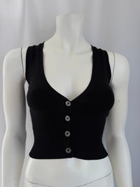 Haut sans manches Mango / crop top - S - Noir -
