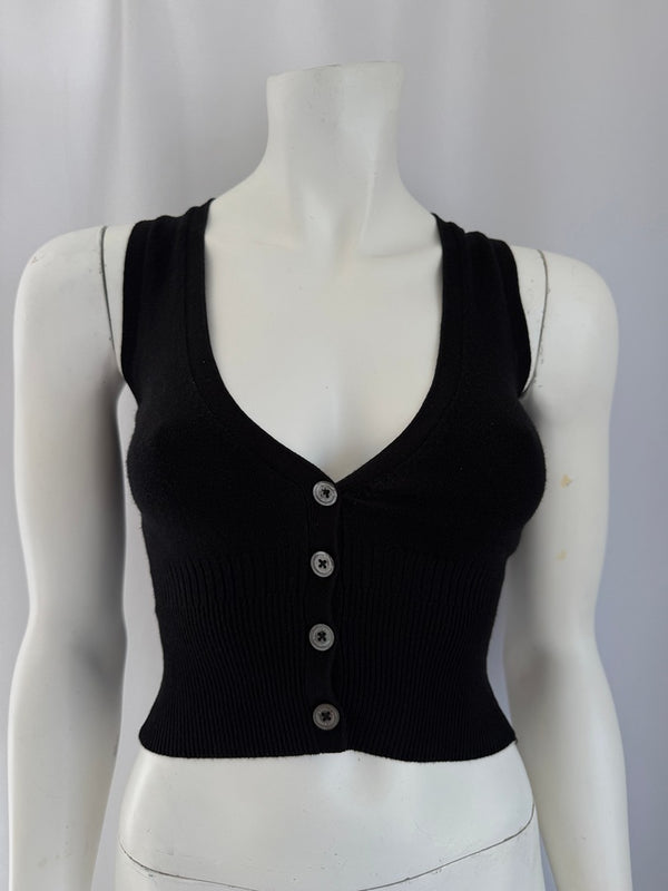 Haut sans manches Mango / crop top - S - Noir -
